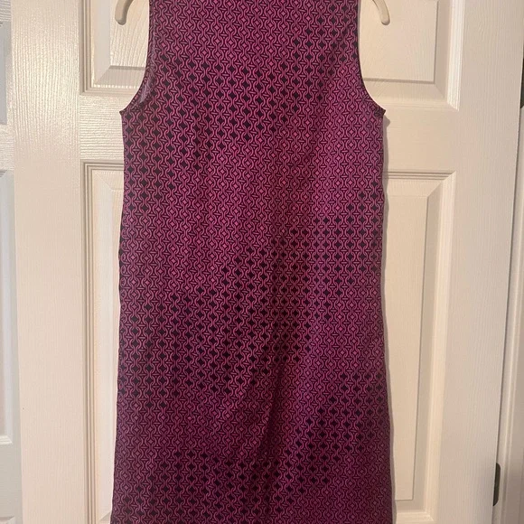 The Limited purple/navy geometric print, sleeveless dress, size small - Picture 3 of 7